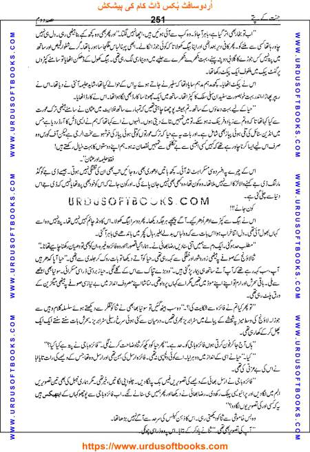 Title = Jannat kay patay.
Writer = Nimra Ahmed.
Part = 2
Page = 251