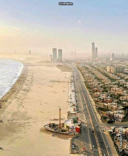 The beautiful view of sea Clifton bech karachi, sindh, Pakistan
