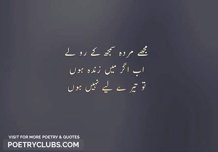 مجھے مردہ سمجھ کے رولے🍃💔