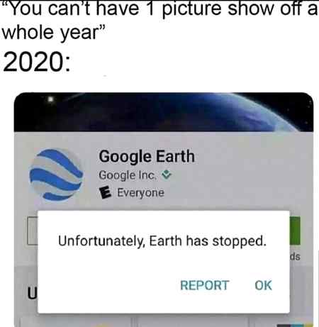 Unfortunately earth has stopped