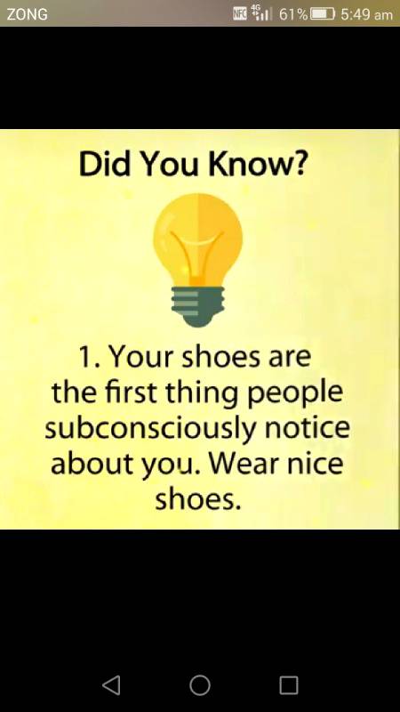 Wear nice shoes