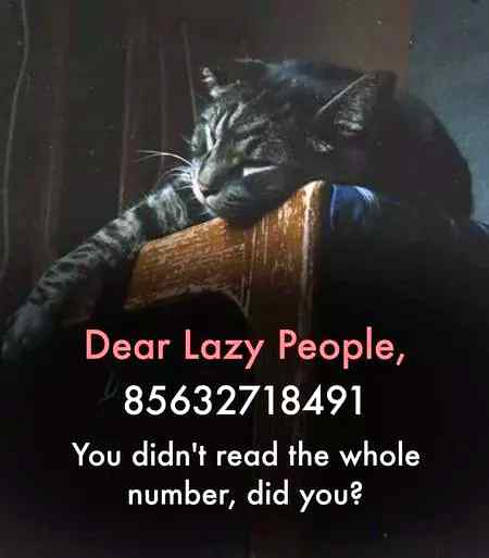 Dear lazy people