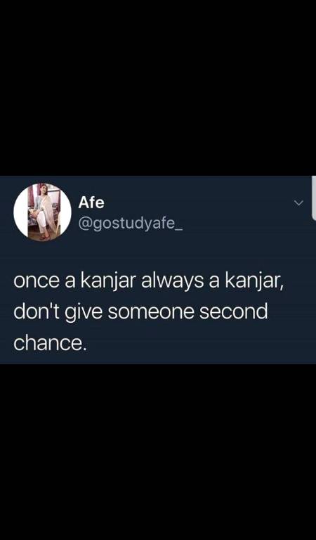 Understand never give a second chance