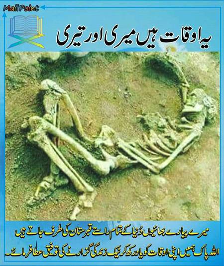 Allah pak sub ko qabbar ka azzab sa mahfooz rakhy aor neaki ke rhaa per chlny ke tofiq dy Ameen sumameen😥😥😥😩😩