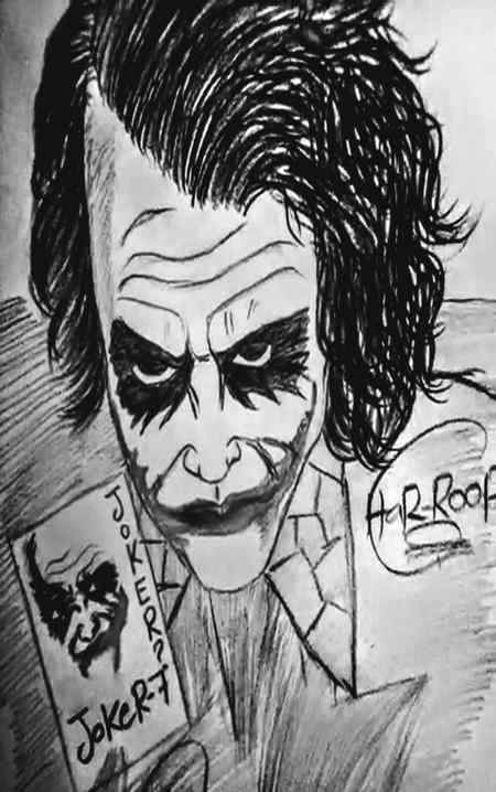 Hi all friends my new paintings pics of the joker_7 . 🌹🌹🃏🌺 Like this my art :)