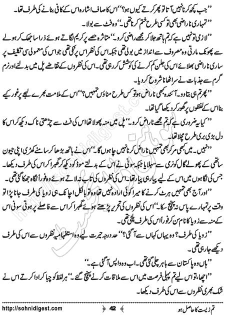 Title = "Tum zeest ka hasil ho"
Page = 42