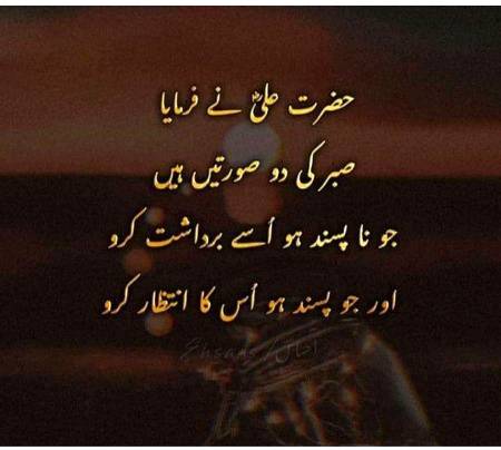 Hazrat Ali ne farmaya...