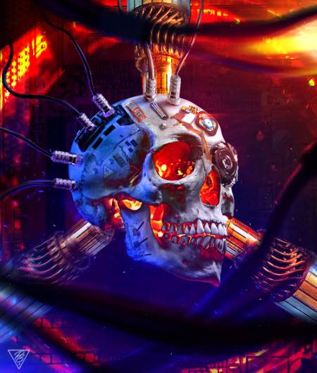 The skull...