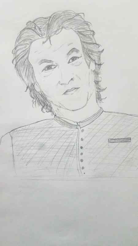 Imran khan my faviourt☺ 
  Sketching by me😉