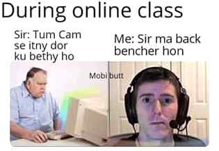 Back bencher in online class