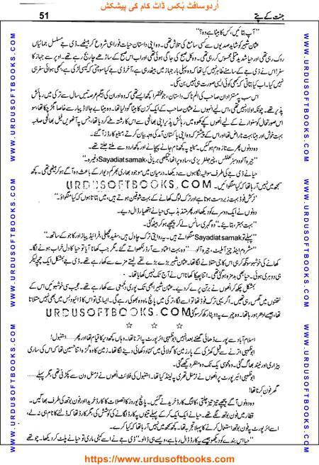 Title = Jannat kay patay.
Writer = Nimra Ahmed.
Total Pages = 51.
