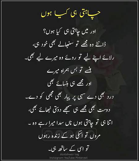 میں چاہتی ہی کیا ہوں