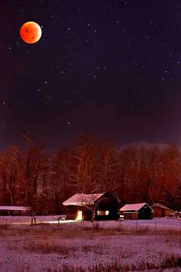 Western Montana with a harvest moon rising,canada