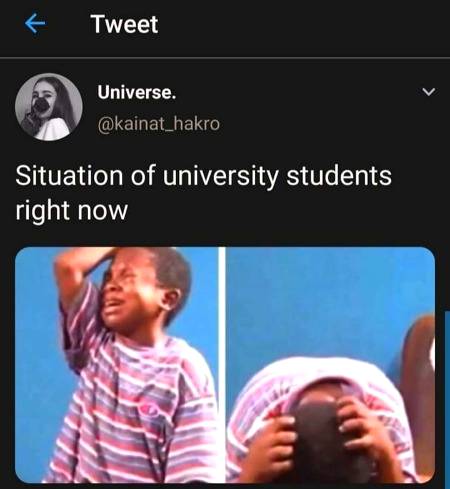 Uni students reaction