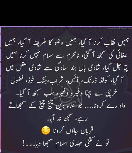Islam smjh a gya