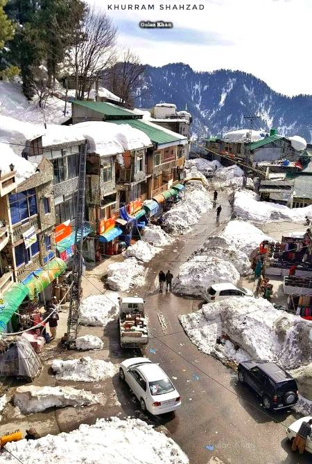 Beautiful view of nathiagali bazar galiyaan area muree hill station ,Pakistan