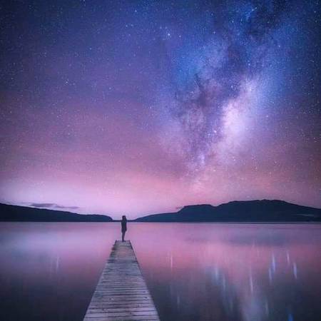 Sky is so clear that you can acutally  see the space