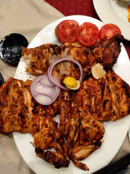 Dinner with family members at gourmet restaurant