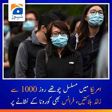 دنیا بھر میں کرونا وائرس سے متاثرہ افراد کی تعداد 12 لاکھ 2 ہزار 435 جبکہ ہلاک افراد کی تعداد 64 ہزار 729 ہو گئی