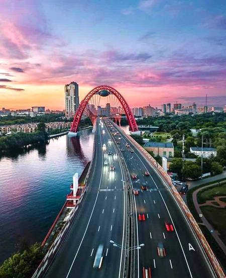 Night time at Moscow Russia