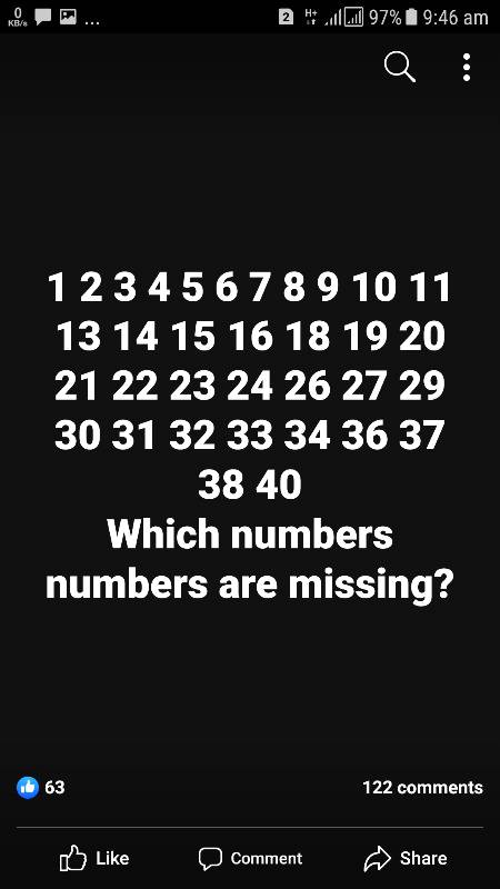 ...WHICH NUMBERS ARE MISSING...🤔