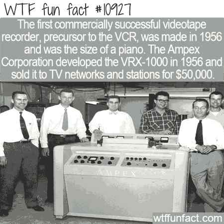 First Video tape recorder fact