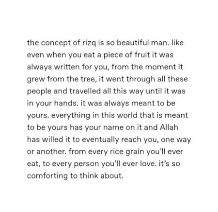Concept of rizaq....