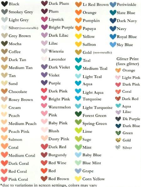 colours name