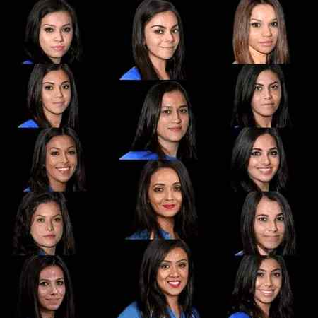 Female  face version of Indian men cricket team