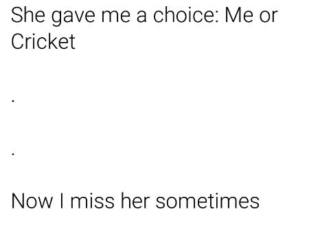 Cricket I Love you ❤️