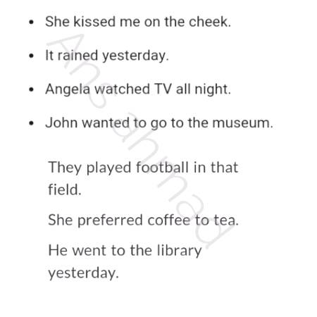 Ye Examples hain past indefinite k positive sentences k liye...