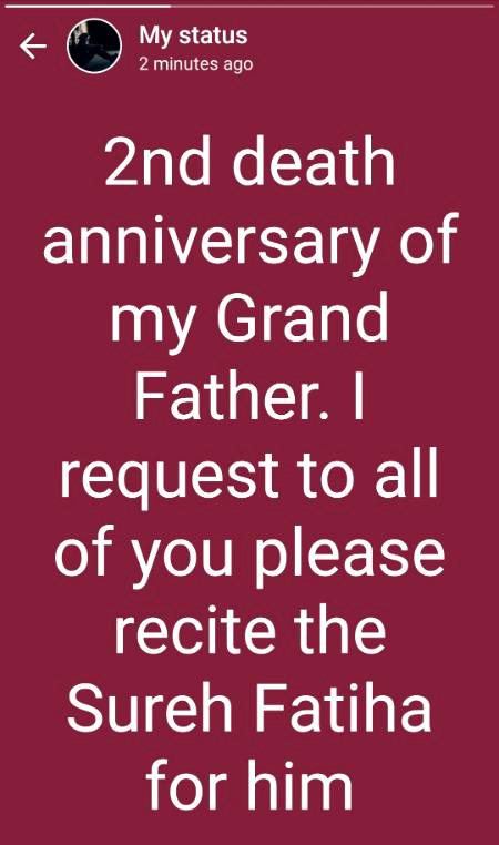 Sb say request ha k km iz km ik martaba sureh Fatiha perh kr baksh dain unhain Allah pak unky leay aur kitny foot ho gay sb k leay qabar main aur akhrat asaniya farmay Aameen