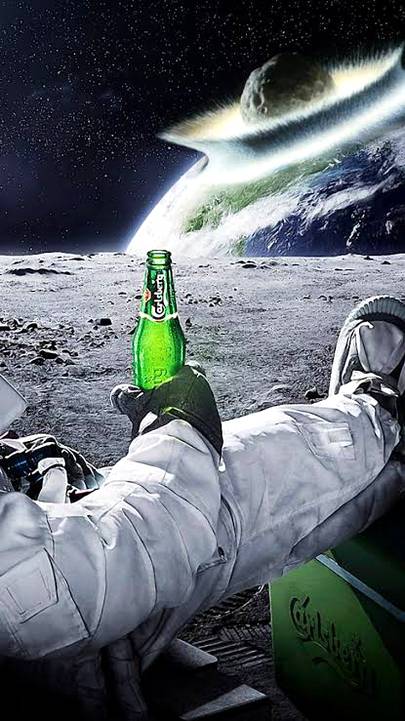 beer on the moon