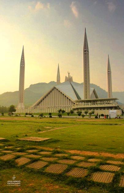 Evening over Shah Fasial Mosque Islamabad Pakistan💕💕