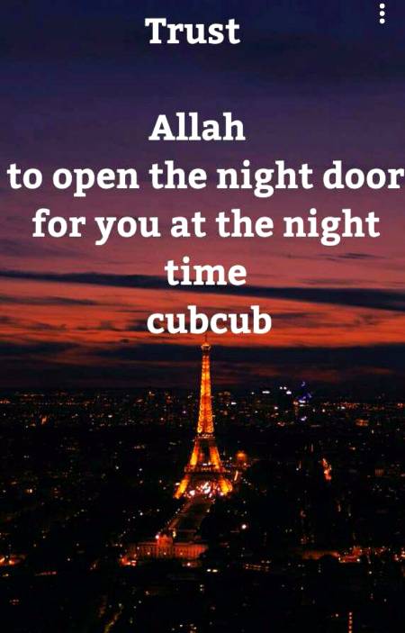 ALLAH
TO OPEN THE NIGHT DOOR