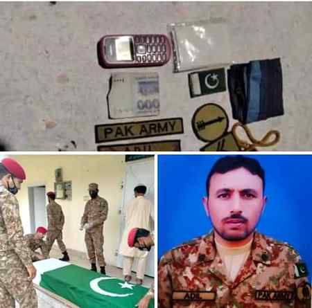 ایک ہزار روپے، ایک تسبیح، موبائل، خون میں لتھڑا پرچم اور پرچم میں لپٹا شہید کا جسم۔
نائیک عادل کے گھر والوں کو آج صبح اپنے بیٹے کا یہ کل مال و متاع ملا ہے۔

OurShaheedOurPride 🇵🇰❤