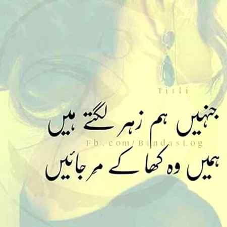 jinhen hum zahr lagty hain.to lgty rehyn.kya kron???