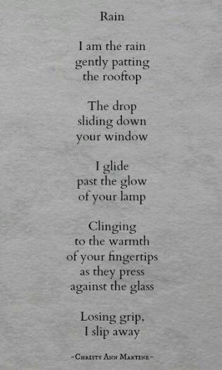 I am a pluviophile.