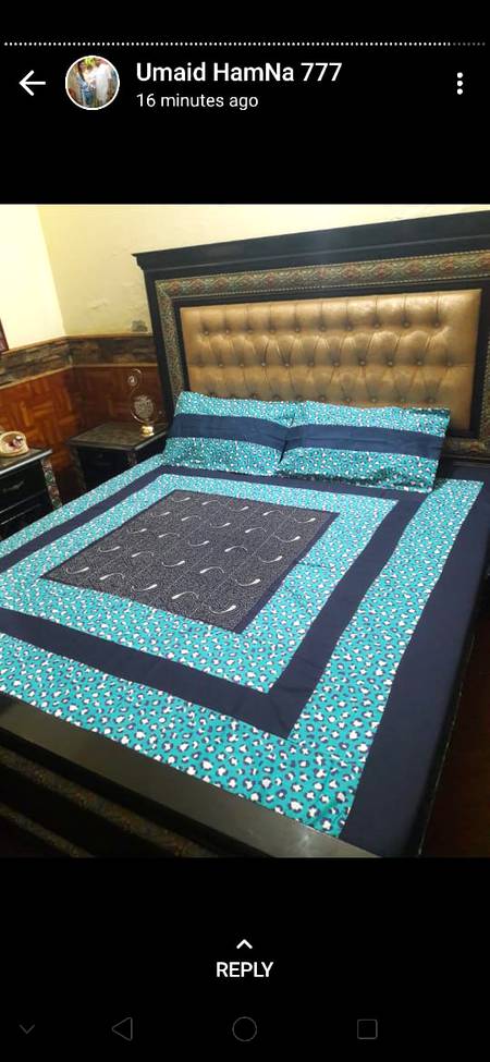 Bedsheets RS 1450 for more designs and details contact me 03460021811 ye main sale karaha hu