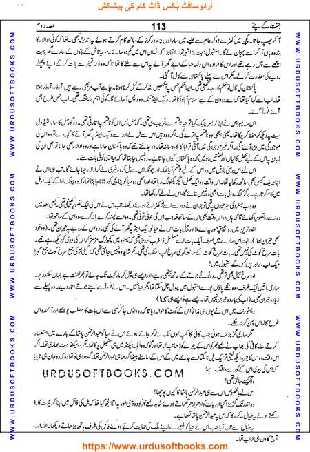 Title = Jannat kay patay.
Writer = Nimra Ahmed.
Part = 2
Page = 113