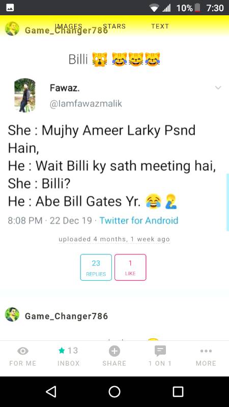 Social media post