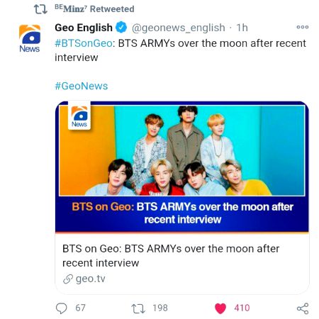 BTS on geo news am soo happy🥳🥳🥳💜🤘🏻