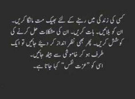 Jab bat aae izzt e nafs py to kbhi bhi compromise nhe krna chahye