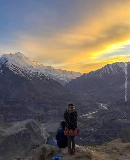 Sunset rakaposhi hunza duikar😍