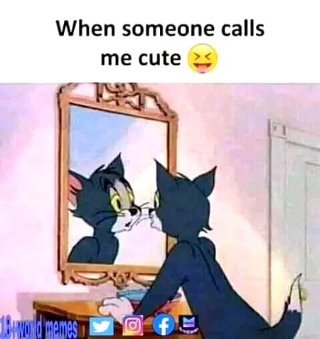 When someone cl me cute 😮