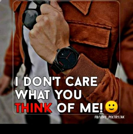 Yes I don't care