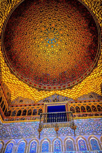 Hall of the ambassador at Royal Alcazard of Sevilla-Seville Spain