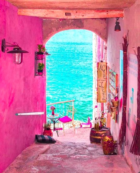 “The pink street of Rovinj Riviera, in Croatia“ || delafuentecam