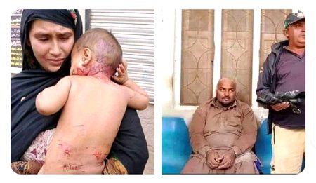 ایک 4 سالا معصوم بچی کو ماں سمیت 3 دن تک اجتماعی زیادتی کا نشانہ بنایا گیا جب پولیس وہاں پہنچی تو چار سالا بچی نے شلوار نیچے کر کے نام نہاد اسلامی ریاست کا اصل چہرہ دکھایا کہ اس کٹھ پتلی حکومت میں اسلام کا کوئی تحفظ نہیں😭😭
اپنے اوپر ڈھائے گئے مظالم دکھانے کیلئے چار سالہ علیشہ کو شلوار نیچے کرکے دکھانا پڑا
شلوار ننھی علیشہ نے نیچے کی تھی
لیکن
ننگا وہ “موجودہ ریاست اور حکمرانوں” کو کرگئی۔
ظالم سماج پر رب کا قہر نازل ہو
