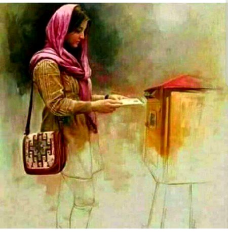 ﺧﻂ ﻣﯿﮟ ﻣﯿﺮﯼ ﮨﯽ ﺧﻂ ﮐﮯ ﭨﮑﮍﮮ ﺗﮭﮯ
ﻣﯿﮟ ﺳﻤﺠﮭﺎ ﻣﯿﺮﮮ ﺧﻂ ﮐﺎ ﺟﻮﺍﺏ ﺁﯾﺎ ﮨﮯ